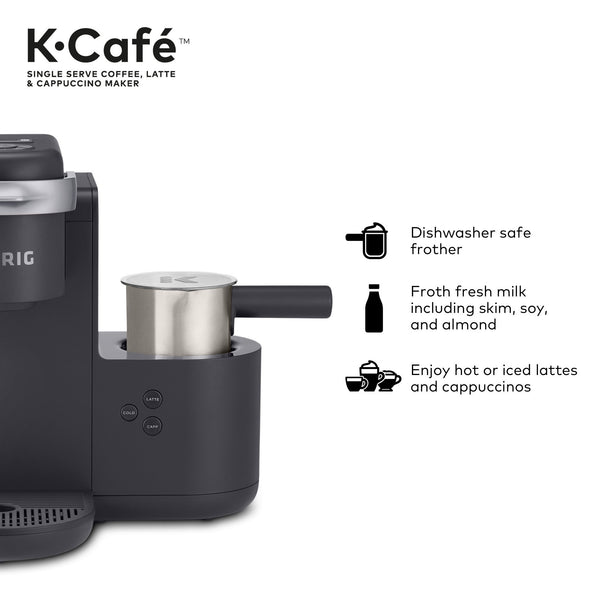 K-Cafe Single Serve K-Cup Coffee Maker with Milk Frother, Latte Maker and  Cappuccino Maker