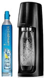 SodaStream Fizzi Sparkling Water Maker (Black) with CO2 and BPA free Bottle