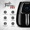 Gourmia GAF318 4 Qt Digital Air Fryer - Oil-Free Healthy Cooking - 7 One Touch Preset Modes - Removable, Dishwasher-Safe Tray - Free Recipe Book Included