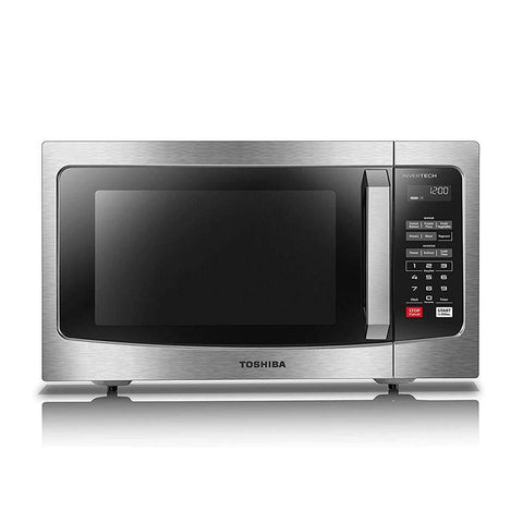 Toshiba EM245A5C-SS Microwave Oven with Inverter Technology, LCD Display and Smart Sensor, 1.6 Cu.ft/1250W, Stainless Steel