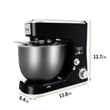 Stand Mixer, Cusimax 5-Quart 800W Dough Mixer, Tilt-Head Electric Mixer with Stainless Steel Bowl, Dough Hook, Mixing Beater and Whisk, CMKM-150, Black