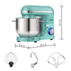 Aucma Stand Mixer,6.5-QT 660W 6-Speed Tilt-Head Food Mixer, Kitchen Electric Mixer with Dough Hook, Wire Whip & Beater (6.5QT, Blue)