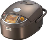 Zojirushi Induction Heating Pressure Rice Cooker & Warmer 1.0 Liter, Stainless Brown NP-NVC10