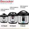 Becooker 11-in-1 Multi-Function Programmable Electric Pressure Slow Cooker, Stainless Steel Pot, 4 Quart, Black