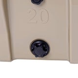 SuperHandy Rotomolded ENHANCED Ice Cooler 20QT Up to 10 Day Ice Retention Commercial Grade Food Safe Dry Ice Compatible UV Protection 15mm Gasket Bottle Openers Vacuum Release Valve Lo Profile Latches