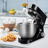 Stand Mixer, Cusimax 5-Quart 800W Dough Mixer, Tilt-Head Electric Mixer with Stainless Steel Bowl, Dough Hook, Mixing Beater and Whisk, CMKM-150, Black