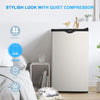 Colzer Compact Refrigerator, Mini Fridge with Freezer for Office, College Dorm Room & Apartment, 3 Cu. Ft. Small Compressor Refrigerator, Single Stainless Steel Door, Frost-free