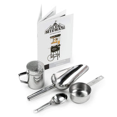 Olde Midway Bar Style Popcorn Machine Maker Popper with 8-Ounce Kettle - Black