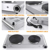 SUNAVO Hot Plates for Cooking Electric Double Burner, 1800W Portable Burner Electric Stainless Steel