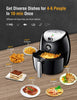 Air Fryer, Tidylife 4.5Qt Electric Hot Air Fryers XL Oven, 8-in-1 Oilless Cooker with Smart Time & Temperature Control, 1500W, Non-stick and Detachable Basket, 50+ Recipes, Black