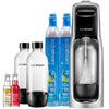 SodaStream Jet Sparkling Water Maker Bundle (Silver) with CO2, BPA free Bottles, and 0 Calorie Fruit Drops Flavors