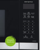 Panasonic Compact Microwave Oven, Easy Clean Interior, Popcorn Button, Child Safety Lock, and Auto Defrost, 0.9 Cu. Ft, 900W, NN-SB458S (Black)