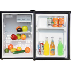 Magic Chef MCBR240S1 Refrigerator, 2.4 cu.ft, Stainless Look, Steel