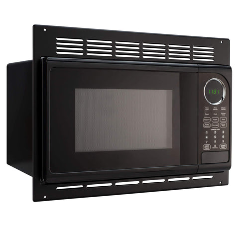 RecPro RV Microwave | .9 Cubic Ft Black Microwave with Trim Kit | 900 Watt (RPM-1-BLK)