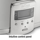 All-Clad SD700450 Programmable Oval-Shaped Slow Cooker with Black Ceramic Insert and Glass Lid, 6.5-Quart, Silver