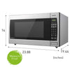 Panasonic Microwave Oven NN-SN966S Stainless Steel Countertop/Built-In with Inverter Technology and Genius Sensor, 2.2 Cu. Ft, 1250W