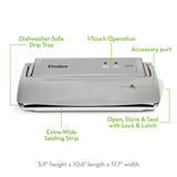 FoodSaver V2244 Vacuum Sealer Machine for Food Preservation with Bags and Rolls Starter Kit | #1 Vacuum Sealer System | Compact & Easy Clean | UL Safety Certified | Silver