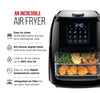 Chefman 6 Liter Digital Air Fryer+ Rotisserie, Dehydrator, Convection Oven, 8 Presets to Air Fry, Roast, Dehydrate, Bake & More, BPA-Free, Auto Shut-Off, Accessories Included, XL Family Size, Black