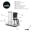 Wilfa Precision Automatic Coffee Brewer (WSP-1B), Detachable Water Tank, Precise Temperature and Water Control, Hot Warming Plate, Glass Carafe Included, Pour Over, Black