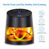 Air Fryer, Bagotte 1500W Fast Cook Airfryer Programmable Base for Air frying & Digital Touch Screen Oil Less Hot Air Fryer Oven Nonstick, Low Fat Electric Air Fryer With Recipes 3.7Qt