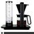 Wilfa Precision Automatic Coffee Brewer (WSP-1B), Detachable Water Tank, Precise Temperature and Water Control, Hot Warming Plate, Glass Carafe Included, Pour Over, Black