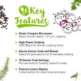 Panasonic Compact Microwave Oven with 1200 Watts of Cooking Power, Sensor Cooking, Popcorn Button, Quick 30sec and Turbo Defrost - NN-SN67KS - 1.2 cu. ft (Stainless Steel / Silver)