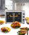 Luby Extra Large 55L toaster oven, 18 Slices,14'' pizza,20lb Turkey, White,Stainless Steel