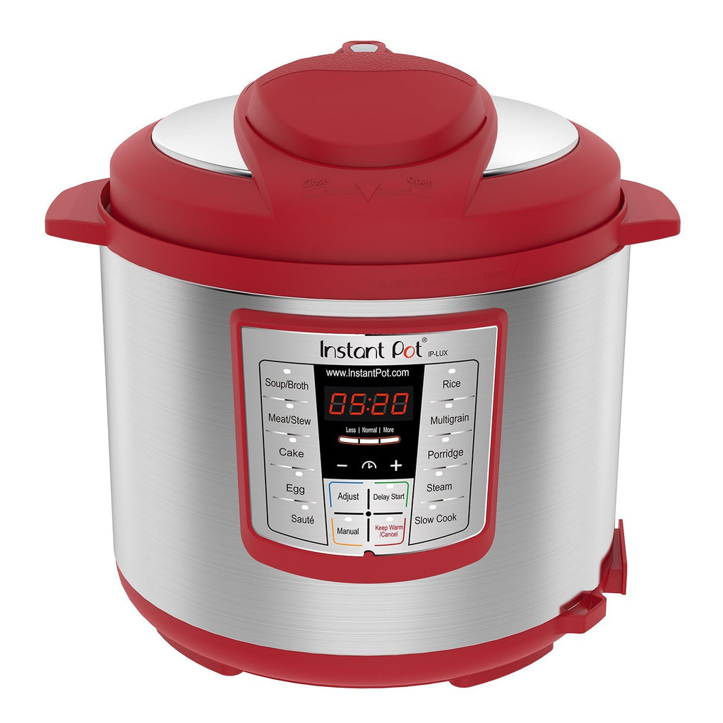 Instant Pot Lux 6 Qt Red 6-in-1 Muti-Use Programmable Pressure Cooker, Slow Cooker, Rice Cooker, Sauté, Steamer, and Warmer