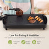 Electric Griddle, IKICH 2-in-1 Grill Griddle, 1600W Smokeless Nonstick Indoor Grill with Drip Tray, Family-sized Pancake grill for Indoor, Outdoor, Camping, Even Heating, Cool-touch Handle,20.6'' Size