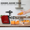 KOIOS Juicer, Slow Masticating Juicer Extractor with Reverse Function, Cold Press Juicer Machine with Quiet Motor, Juice Jug and Brush for High Nutrient Fruit and Vegetable Juice