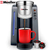 Mueller Ultima Single Serve Pod Compatible Coffee Maker Machine With 4 Brew Sizes for 1.0 and 2.0 Pods. Rapid Brew Technology with Large Removable 48 oz Water Tank