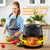 OMORC 7.6QT/7.2L Large Air Fryer XXL, Hot Air Fryer Cooker, 1700W Air Fryer Oven w/One-Touch Digital Screen, Air Cooker w/Cake Pan, Metal Holder, Keep Warm, 8-15 modes, 2-Year Warranty, Recipe(ME181)