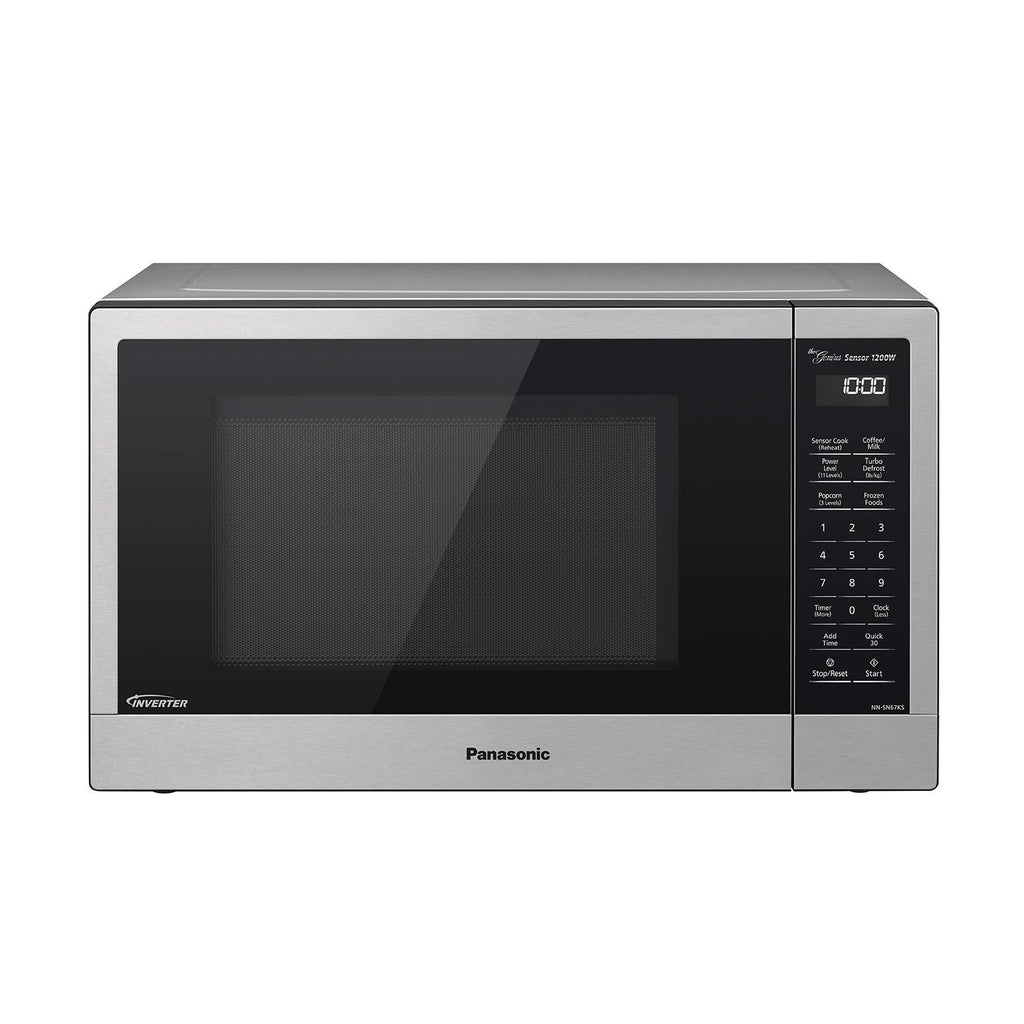 Panasonic Compact Microwave Oven with 1200 Watts of Cooking Power, Sensor Cooking, Popcorn Button, Quick 30sec and Turbo Defrost - NN-SN67KS - 1.2 cu. ft (Stainless Steel / Silver)