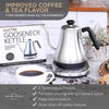 Electric Gooseneck Kettle with Temperature Presets - 1L Electric Tea Pot Kettles with Temperature Control - Stainless Steel Coffee Teapots Kettle and Electric Teapot Pour Over