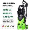 Schafter ST5 Pressure Washer, 3000 PSI Electric Pressure Washer 1800W Power Washer Rolling Wheels Pressure Washer, Hose Reel