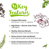 Panasonic Microwave Oven NN-SN651WAZ White Countertop with Inverter Technology and Genius Sensor, 1.2 Cu. Ft, 1200W