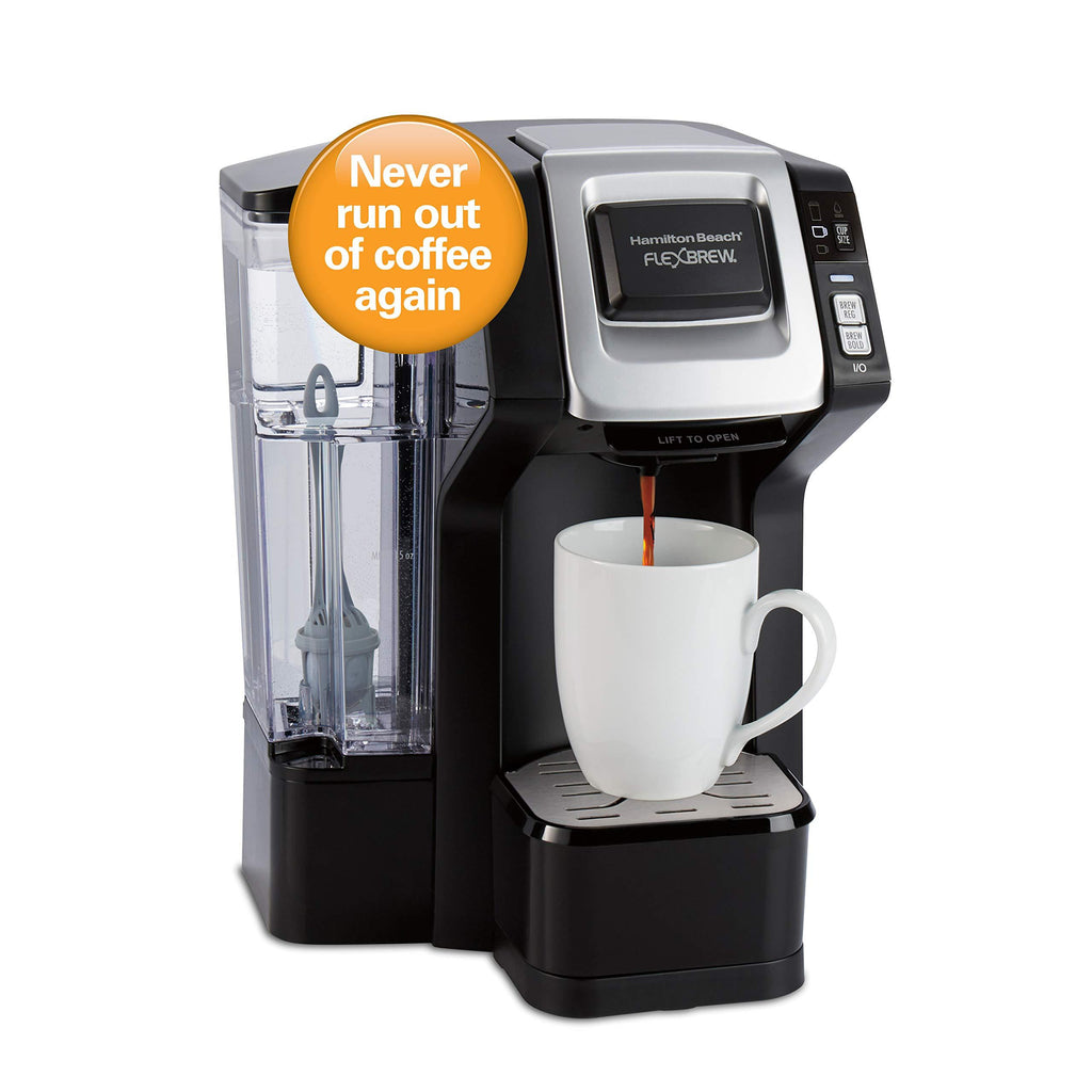 Hamilton Beach 49968 FlexBrew Connected Single Cup Coffee Maker with Amazon Dash Auto Replenishment for Coffee Pods