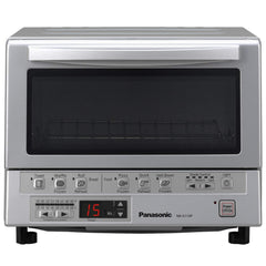 Panasonic NB-G110P Toaster Oven FlashXpress with Double Infrared Heating and Removable 9-Inch Inner Baking Tray, Silver, 1300W