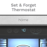 hOmeLabs Beverage Refrigerator and Cooler - 120 Can Mini Fridge with Glass Door for Soda Beer or Wine - Small Drink Dispenser Machine for Office or Bar with Adjustable Removable Shelves