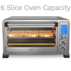 hOmeLabs Digital Countertop Convection Oven - 1500 Watts, Stainless Steel Exterior with Baking Pan Broil Rack Rotisserie Fork and Removable Crumb Tray - 6-Slice LCD Display Compact Toaster Oven