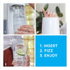 SodaStream Jet Sparkling Water Maker Bundle (Silver) with CO2, BPA free Bottles, and 0 Calorie Fruit Drops Flavors