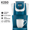 Keurig K250 Single Serve, K-Cup Pod Coffee Maker with Strength Control, Peacock Blue