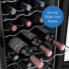 hOmelabs 18 Bottle Wine Cooler - Free Standing Single Zone Fridge and Chiller for Red and White Wines