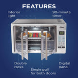 Oster French Convection Countertop & Toaster Oven | Single Door Pull & Digital Controls | Stainless Steel, Extra Large,