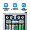 NewAir Beverage Cooler and Refrigerator, Mini Fridge with Glass Door, Perfect for Soda Beer or Wine, 126-Can Capacity, AB-1200