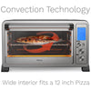 hOmeLabs Digital Countertop Convection Oven - 1500 Watts, Stainless Steel Exterior with Baking Pan Broil Rack Rotisserie Fork and Removable Crumb Tray - 6-Slice LCD Display Compact Toaster Oven