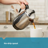 Spectrum Brands Farberware 8-Cup Percolator, Stainless Steel, FCP280, Black