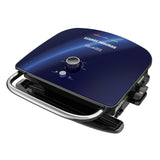 George Foreman GBR5750SCBQ Grill & Broil 7-in-1 Electric Indoor Grill, Broiler, Panini Press, and Waffle Maker, Removable Plates, Blue