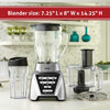 Oster Blender | Pro 1200 with Glass Jar, 24-Ounce Smoothie Cup and Food Processor Attachment, Brushed Nickel