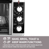 BLACK+DECKER TO3250XSB 8-Slice Extra Wide Convection Countertop Toaster Oven, Includes Bake Pan, Broil Rack & Toasting Rack, Stainless Steel/Black